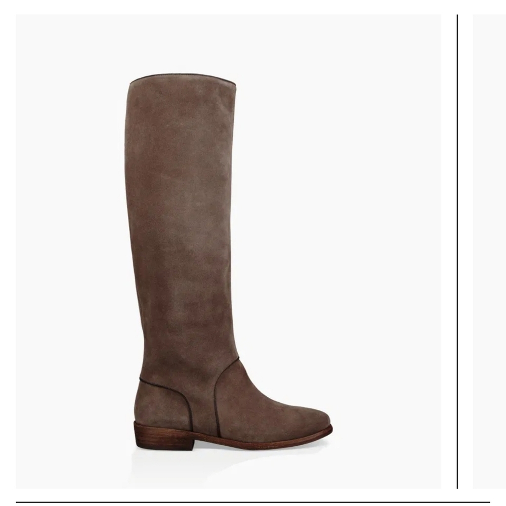 UGG AUSTRALIA Gracen Knee High Brown Suede Leather Boots